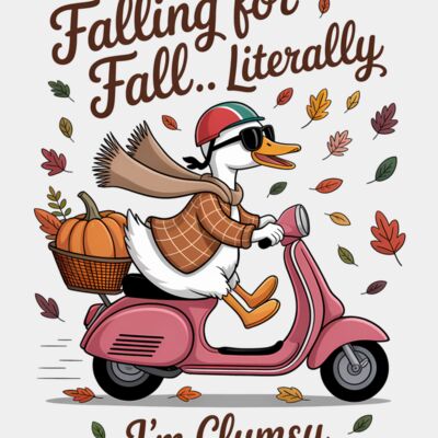 Duck Clumsy for Fall T shirt PNG Thumbnail