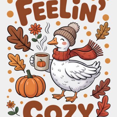 Feeling Cozy  Fall Goose Shirt PNG Thumbnail