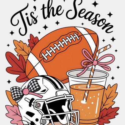Tis  the Season Fall Football Tee PNG Thumbnail