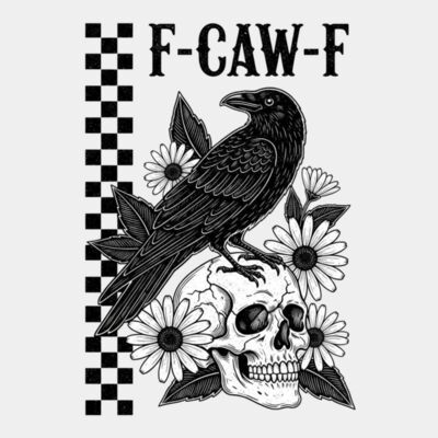 F Caw F Funny Halloween Design   Black  Thumbnail