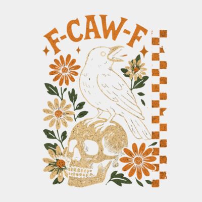 F Caw F Funny Halloween Design   Orange Thumbnail